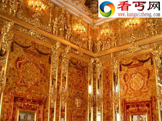 世界第八奇迹俄罗斯琥珀屋在哪？(琥珀宫)/图片