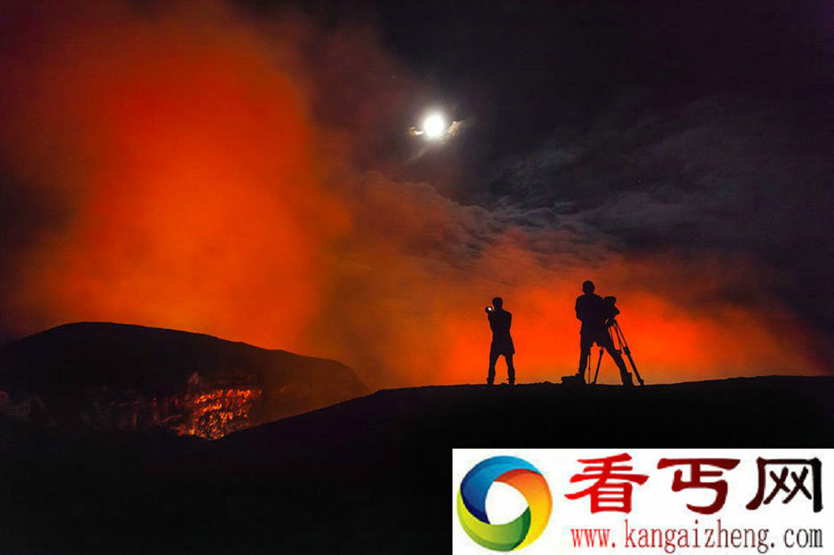 活火山入口拍摄高清图片