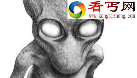 美国十大怪物之一,多佛恶魔(脑袋像西瓜眼睛发绿光)