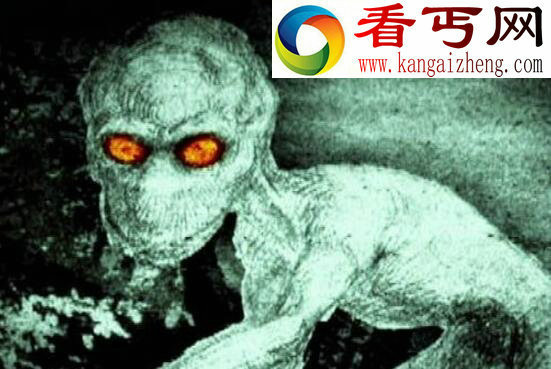 美国十大怪物之一,多佛恶魔(脑袋像西瓜眼睛发绿光)