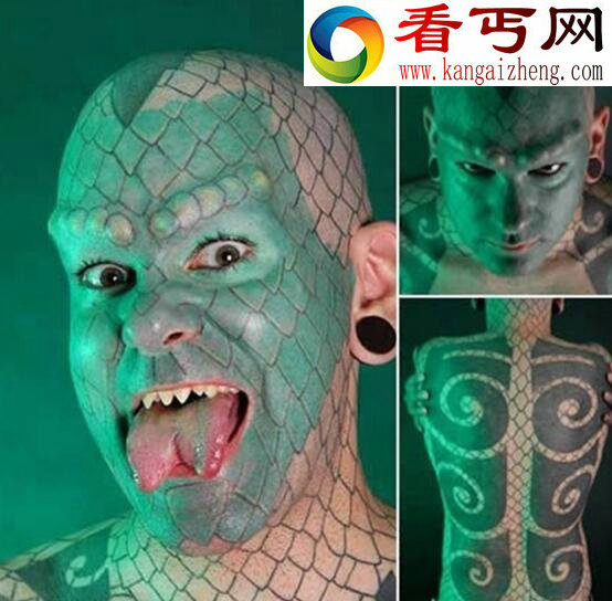 世界上最疯狂的人体改造，eric sprague整容成蜥蜴人