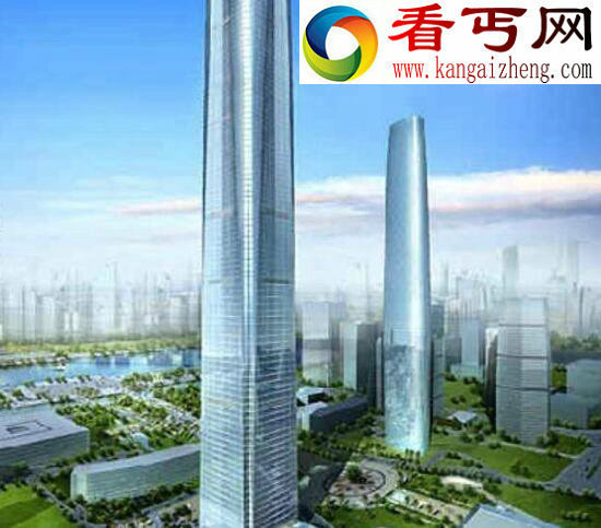 中国最高建筑，全球第三高楼武汉绿地中心（636米）