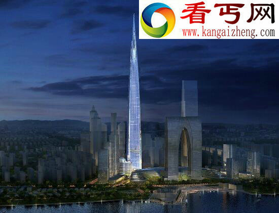 中国最高建筑，全球第三高楼武汉绿地中心（636米）