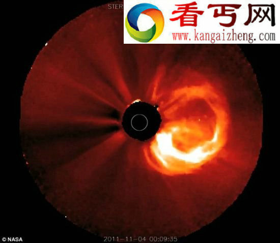 (图)太阳1小时内出现巨型耀斑和日冕喷射