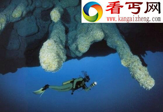 世界上最大的水下洞穴，伯利兹大蓝洞(潜水者圣地)