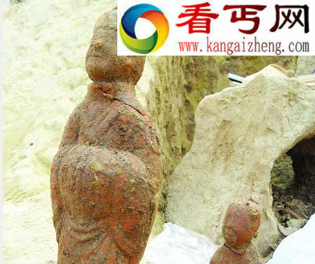 罕见奇特陶俑东绵阳汉崖墓 出土