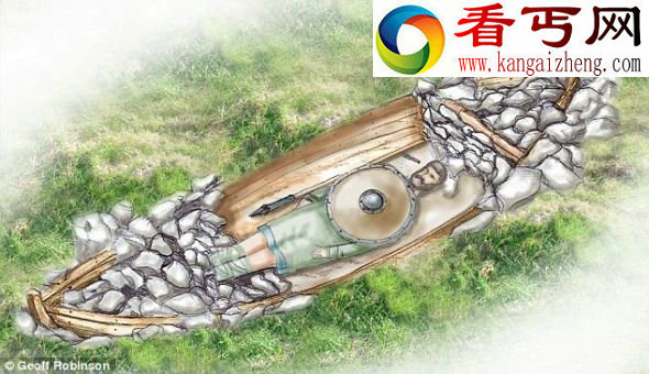 （图）英国发现维京人千年古墓遗骸躺在17英尺船棺里